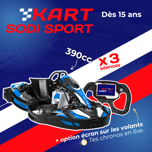 3 séances 10’ - Kart Sodi Sport 390cc (dès 15 ans)