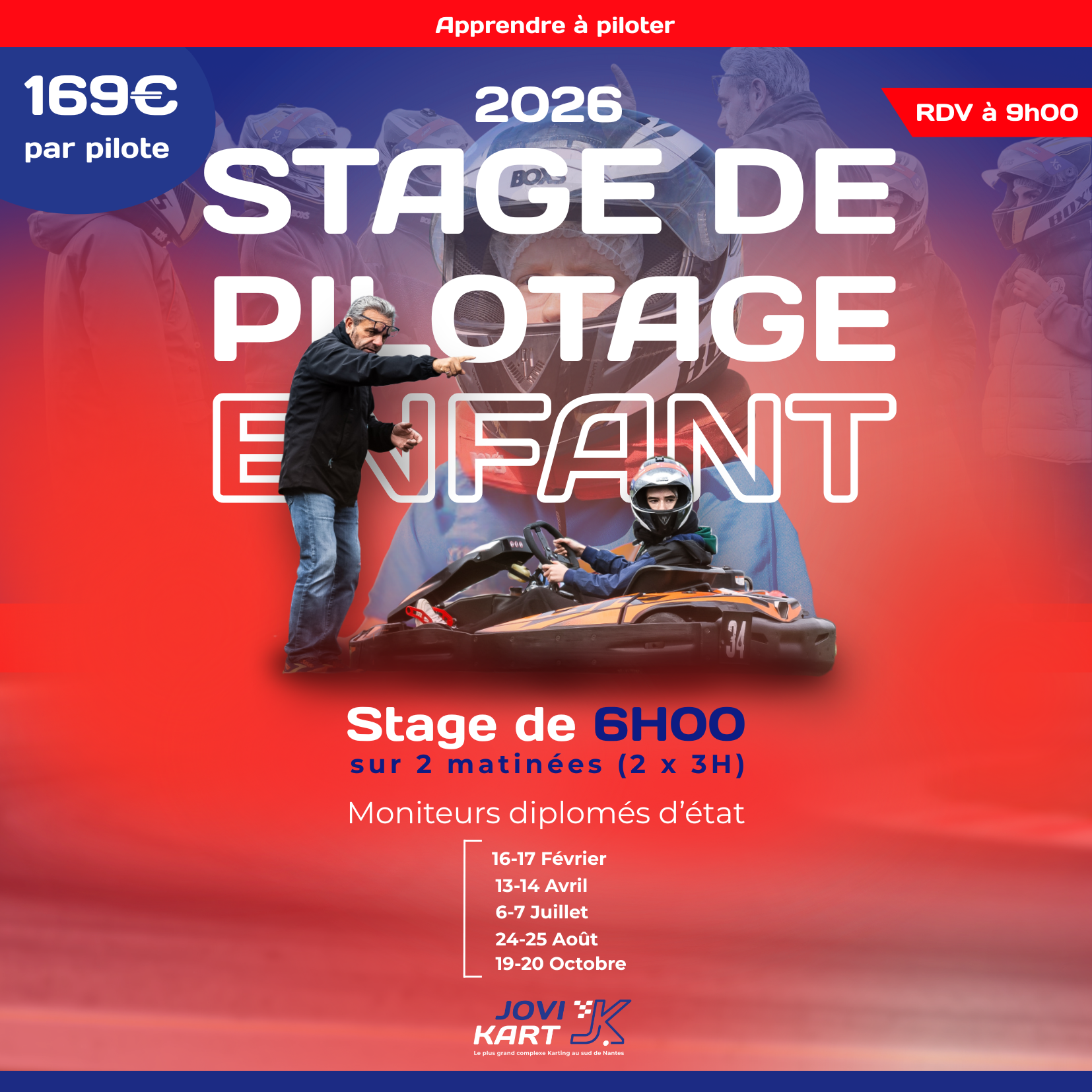 1 - Stage de Pilotage 6H - de 7 à 14 ans