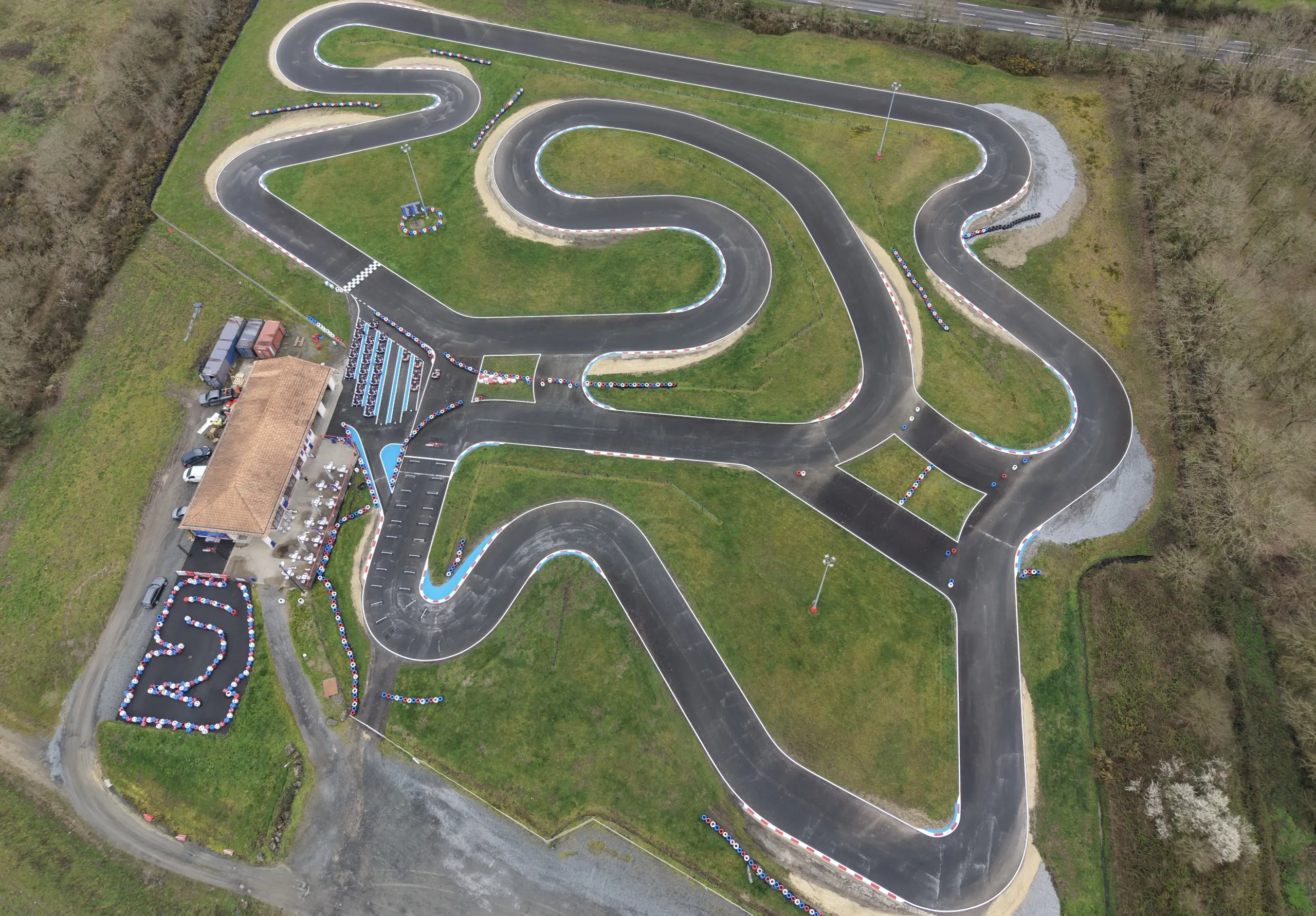 Circuit de karting vue drône